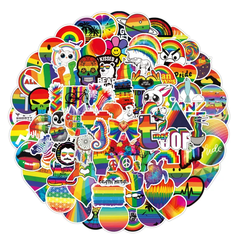 100 Gay Graffiti Sticker Huidbeschermers Waterdichte Koffer Laptop Scooter Stickers