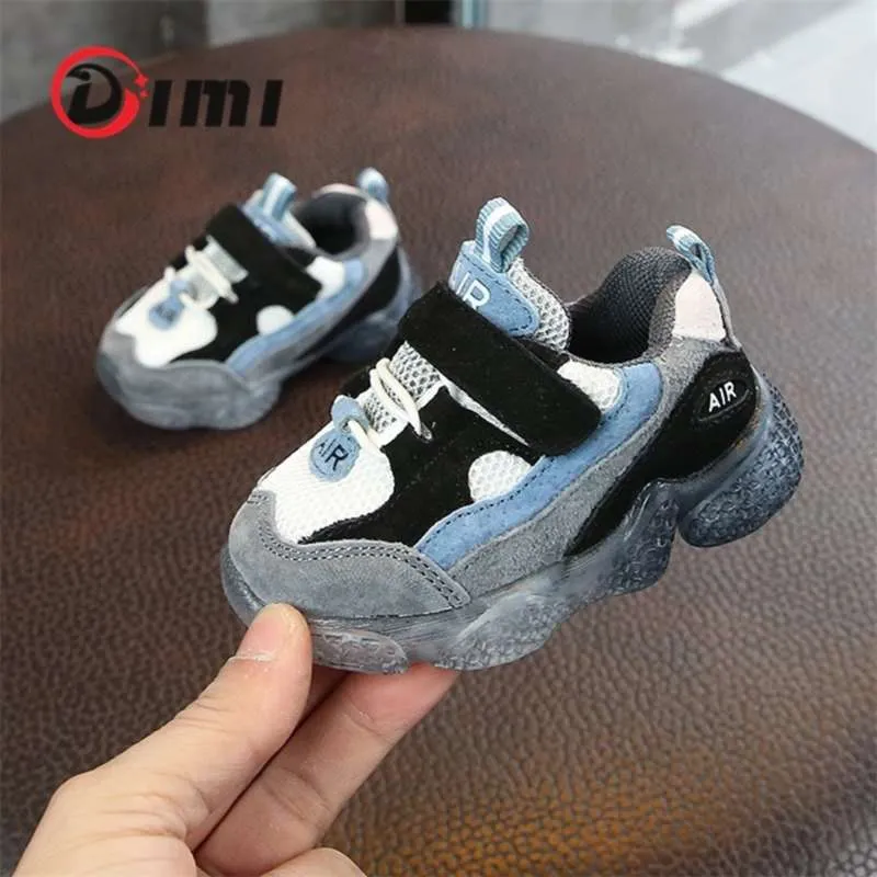 DIMI Spring Kids Baby Shoes Soft antideslizante Infant First Walkers Mesh transpirable Baby Sneakers Toddler Shoes para niña niño 210928