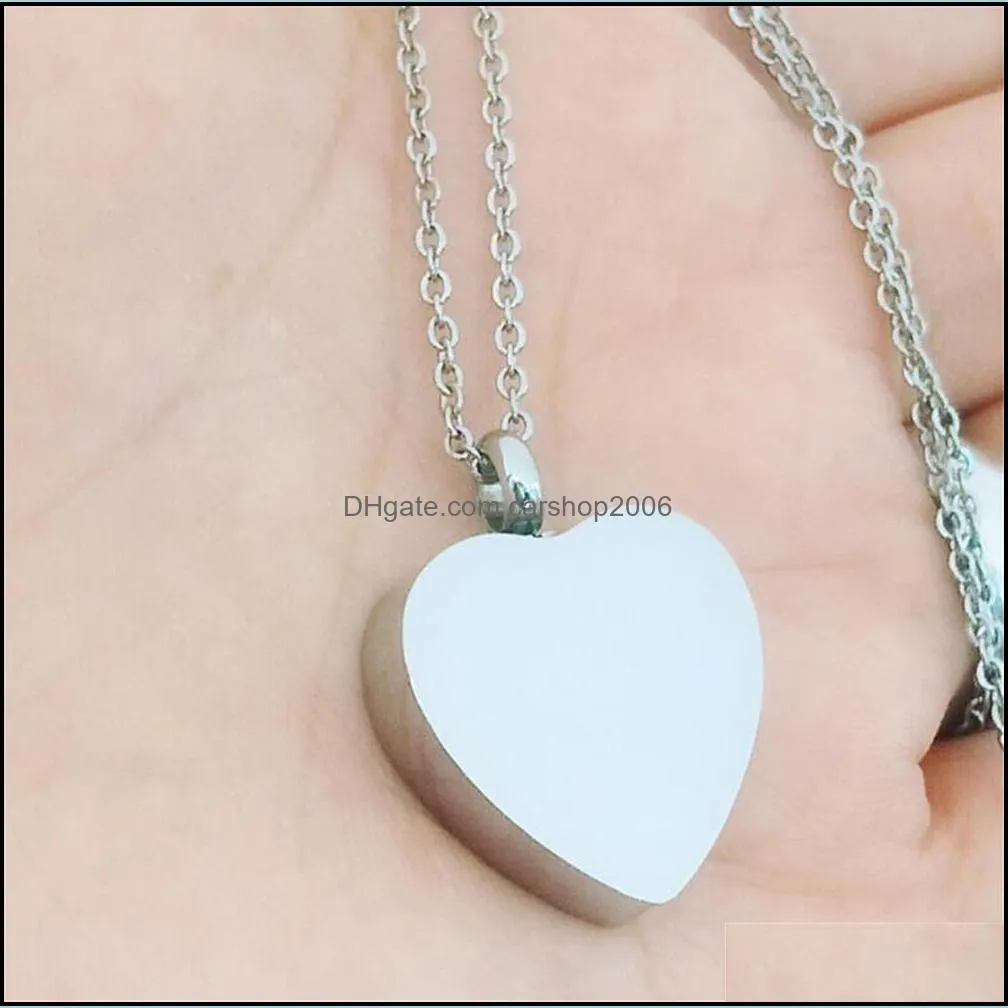 Factory Dog Tag ID Card Heart Urn Pendant Necklace For Ashes heaven Memorial Keepsake Cremation Jewelry