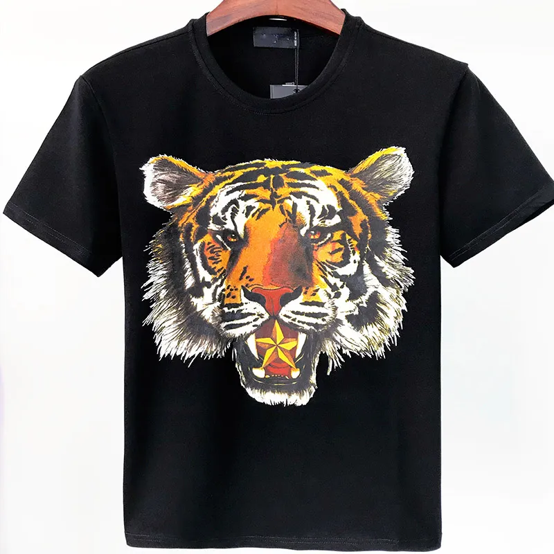 22ss 100% хлопок дизайнерская футболка для мужских граффити повседневные тройники летние с коротким рукавом хип-хоп скейтборд топы тройник панк печать буква женщин тигр т S