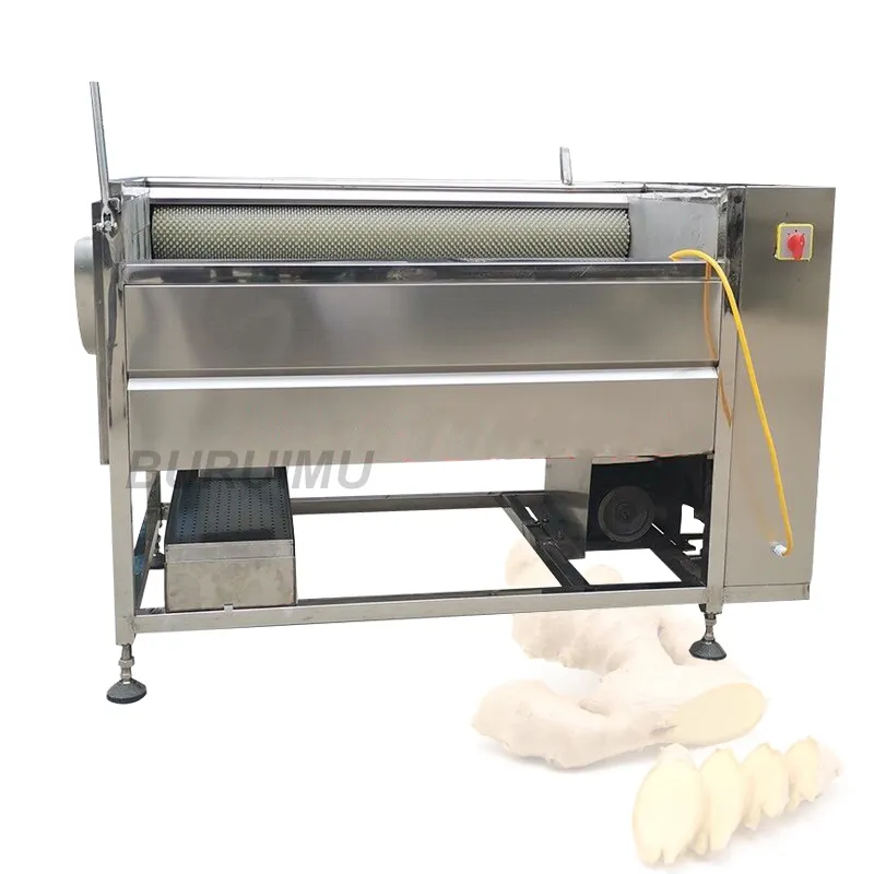 220V Potato Cleaning Peeling Machine with 450MM Brush Roller Length and ...