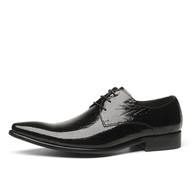 Chaussures habillées marque hommes affaires angleterre Style bout pointu en cuir véritable décontracté quatre saisons mariage formel Oxfords