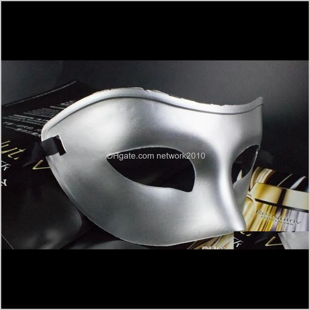 men`s masquerade mask fancy dress venetian masks masquerade masks plastic half face mask optional multi-color (black, white, gold,