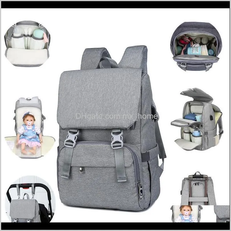 usb waterproof stroller diaper backpack for mom maternity nappy women travel multifunction baby bag insulation nursing