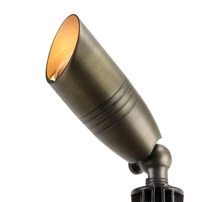 12 V niski napięcie na zewnątrz Lampy krajobrazowe Mosiądz Uplight Spotlight Bronze LED Ogród Spot Lawn Light MR16 Żarówki 3W 5W 7W