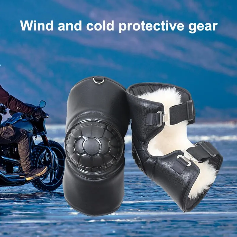 Armatura per moto 2 pezzi Ginocchiera invernale per tenere più caldo Protezione per le gambe antivento per il freddo per gli sport di sci a cavallo