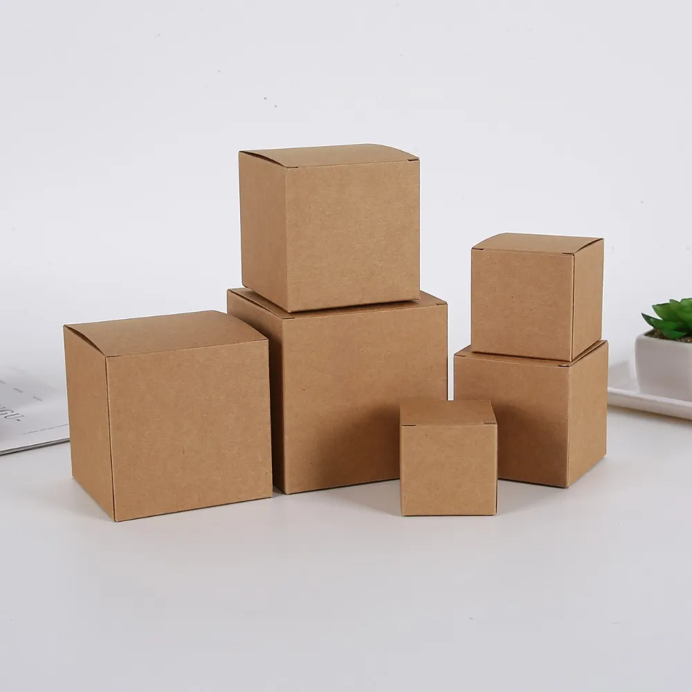15 Scatole Regalo Quadrate In Carta Kraft Nera 10x10x10 Cm Con Coperchio, Per Feste E Compleanni