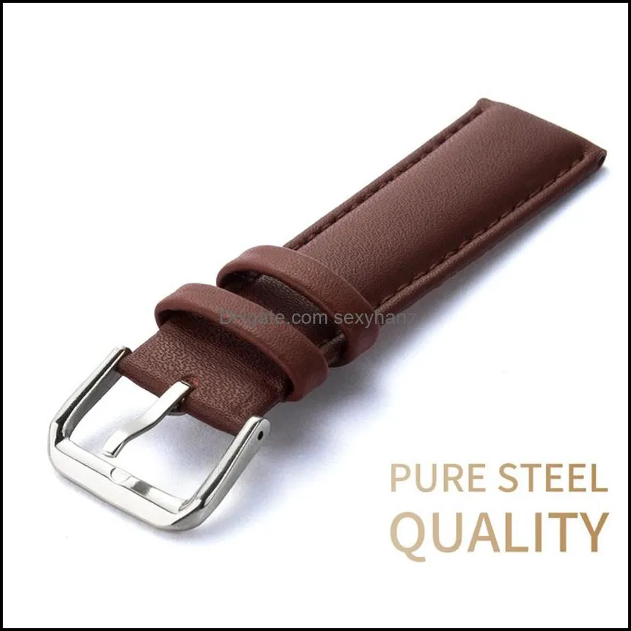 2021 Genuine Leather Watch Bands Strap 12mm 13mm 14mm 15mm 16mm 17mm 18mm 19mm 20m 21mm 22mm 23mm 24mm General Watches band Straps