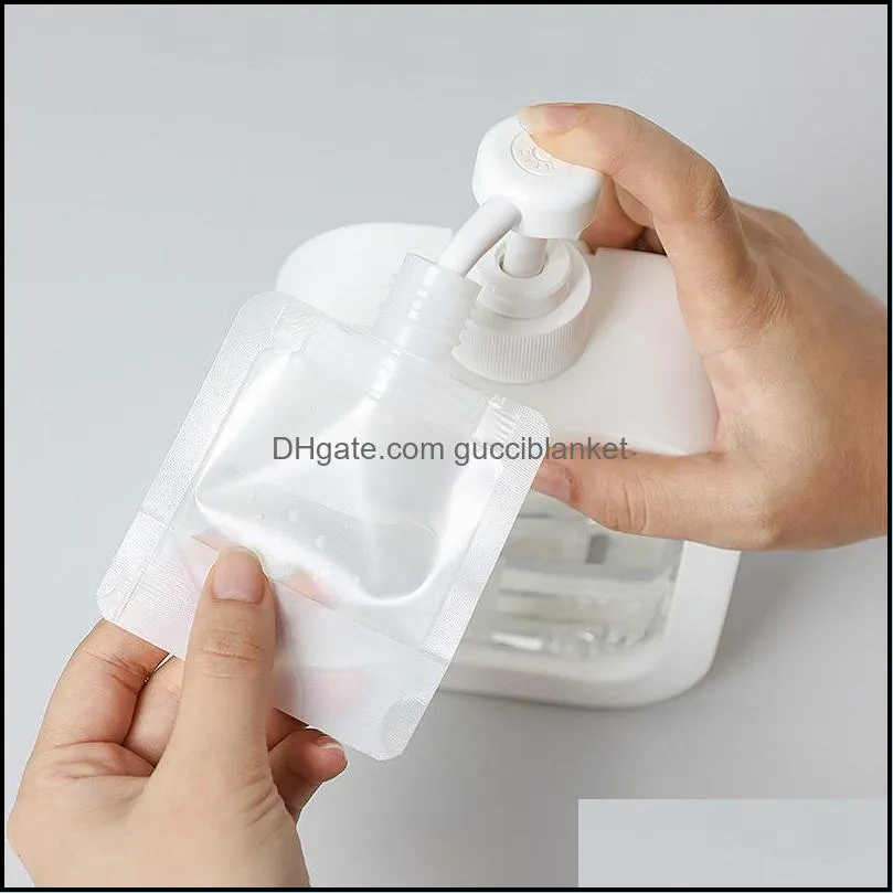 Liquid Soap Dispenser 5pcs 30/50/100ml Packaging Bag Stand Up Spout Pouch Plastic Hand Sanitizer Lotion Shampoo Makeup Fluid Bottles