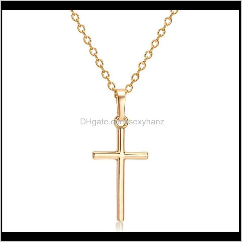 fashion stainless steel pendant necklace chain bijoux for women trend personality punk cross style lovers gift hip hop jewelry