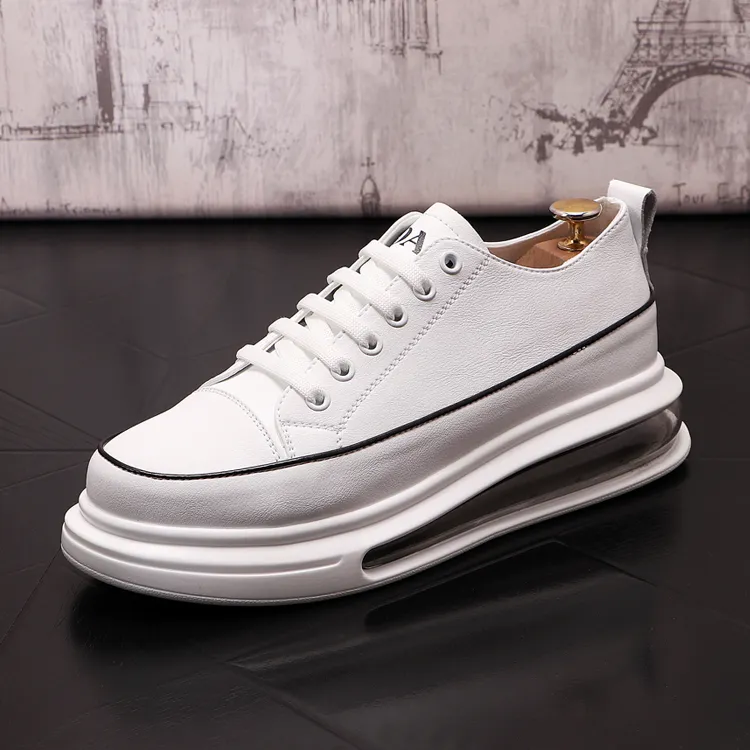 Hoge Kwaliteit Designer Merk Jurk Bruiloft Platte Schoenen Mode Trend Mannen Casual Sneakers Zachte Bodem Zomer Ademend Lace-up Loafers x131