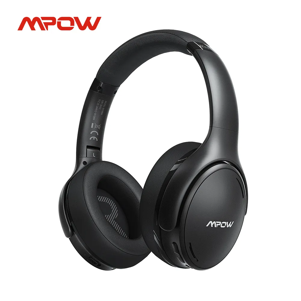 MPOW H19 IPO Bluetooth 5.0 النشطة إلغاء الضوضاء سماعات الرأس خفيفة الوزن اللاسلكي سماعة CVC 8.0 Mic 30hrs لعب الشحن السريع