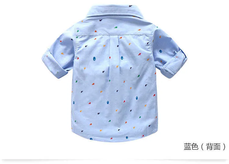 Children Clothing Casual Spring Autumn New Design Turn-Down Collar Long Sleeve Star Print Pocket Kids Shirts Boys (8)