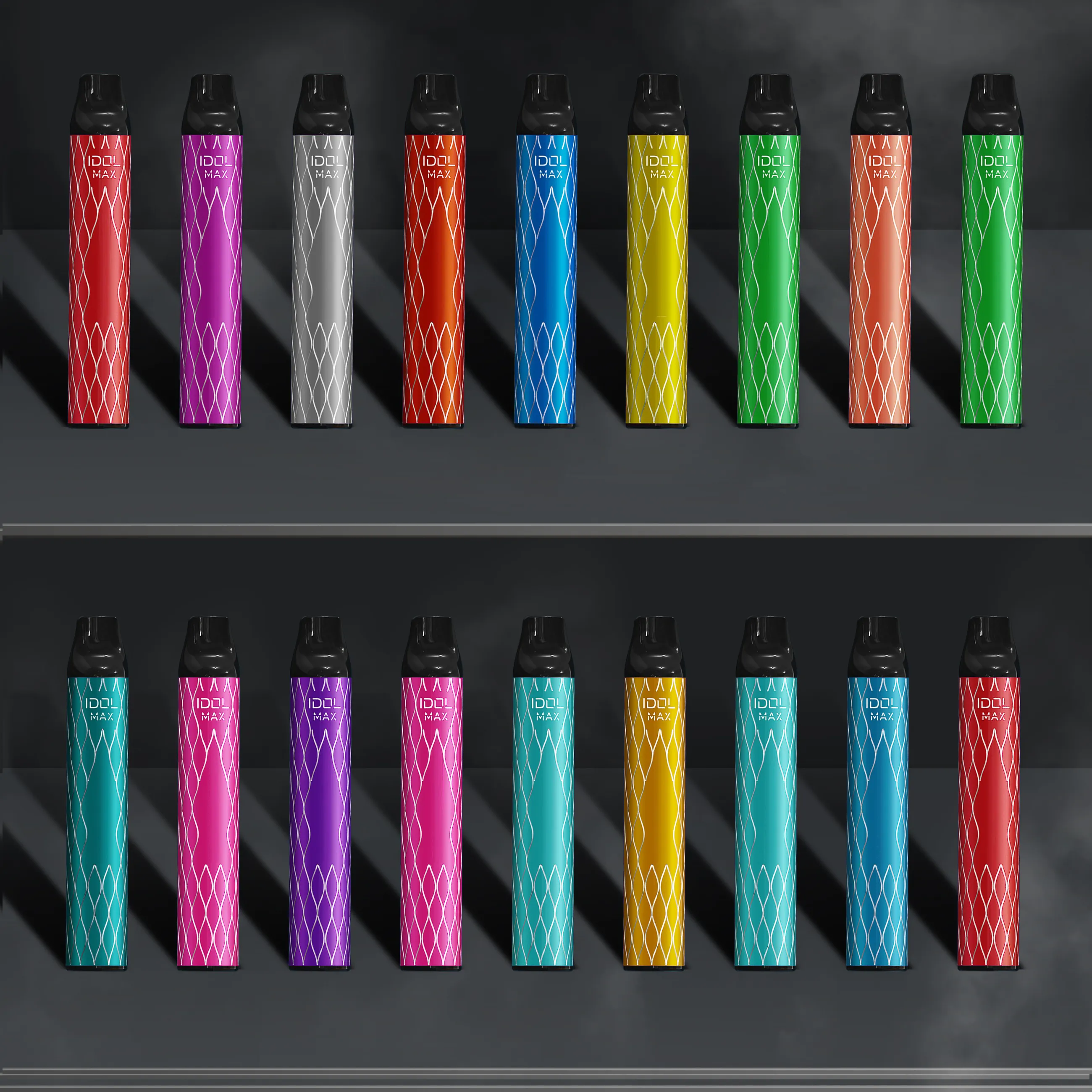 Hzko Idol Max 일회용 포드 전자 담배 장치 키트 1100mAh 배터리 2000 퍼프 프리 쿼리 6.5ml 카트리지 vape 펜 VS 플러스 바