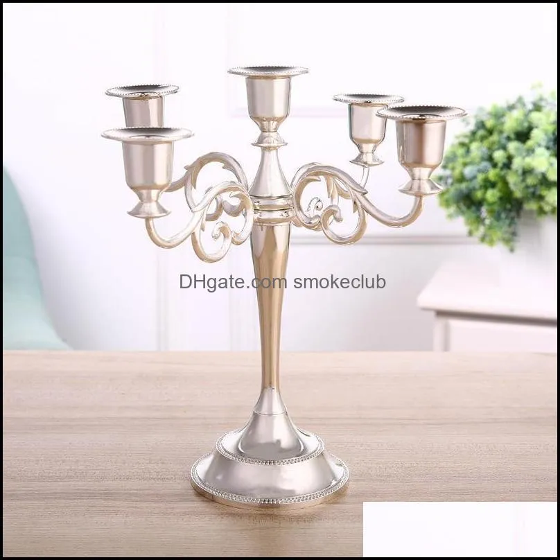 Candle Holders Gold Antique Luxury Vintage Wedding Centerpieces Decor For Table Candelabro Home DK50CH