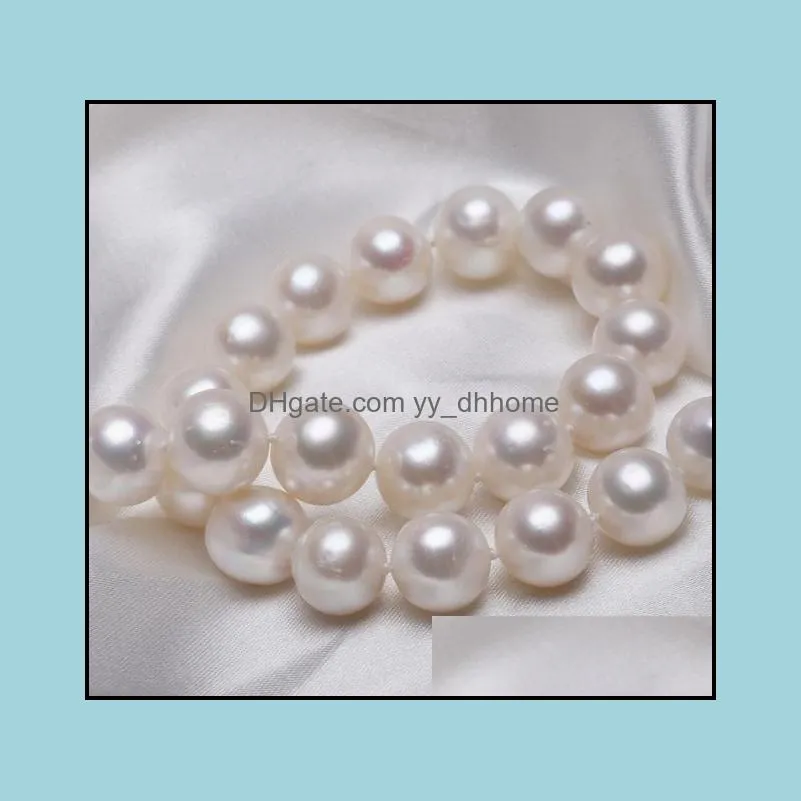 10-11mm White South Sea Natural Pearl Necklace 18 Inch S925 Silver BX-3320
