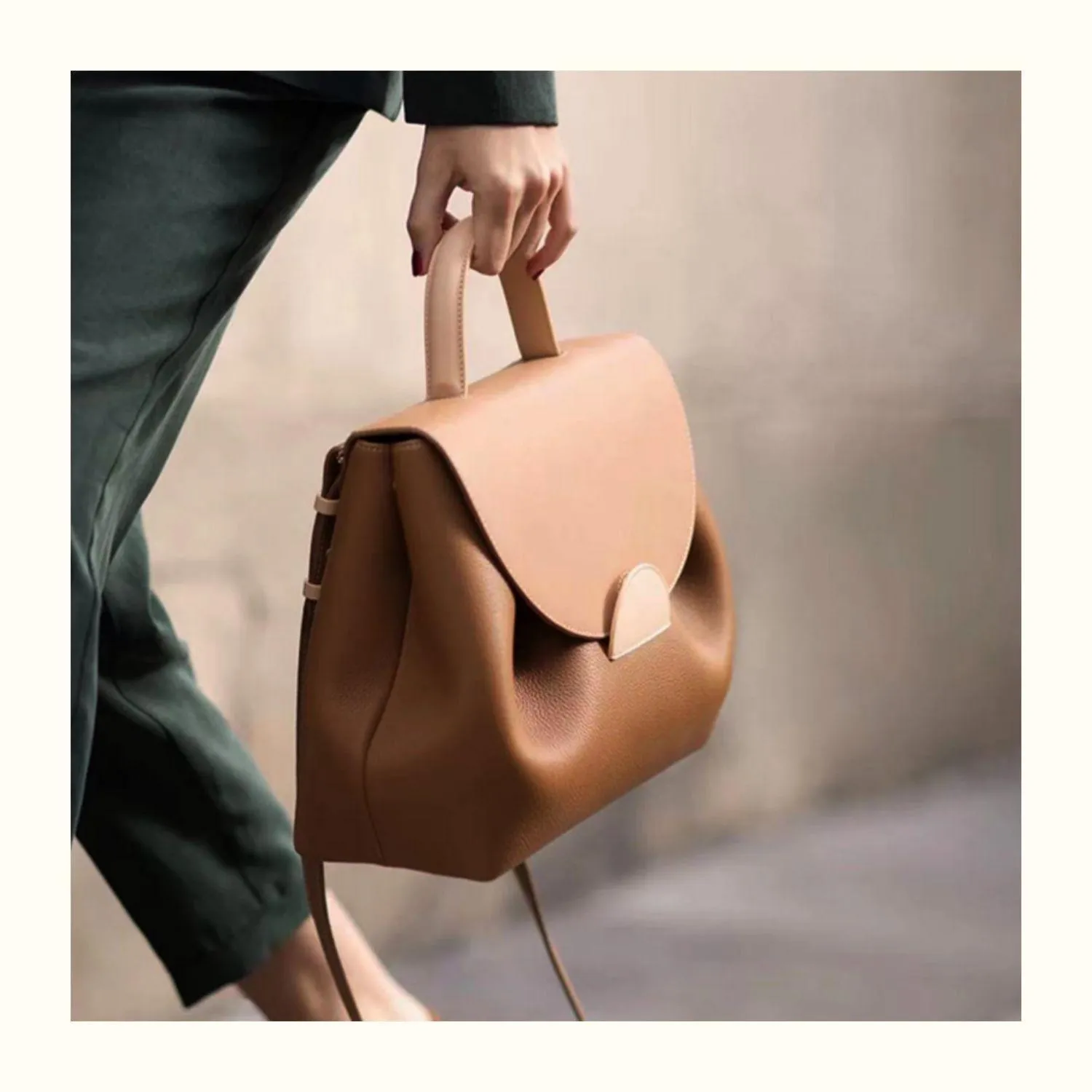 Tote Bags Women Polene Handbags Genuine Leather Shoulder Messenger Bag Female 2021 Fashion Daily Totes Lady Elegant Handbag