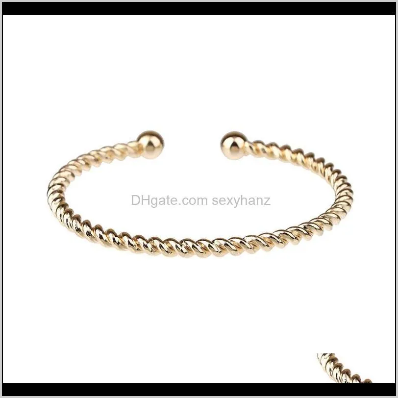 4 pcs/set fashion women leaves twisted geometric crystal opening gold bracelet set female simple wedding party jewelry gifts