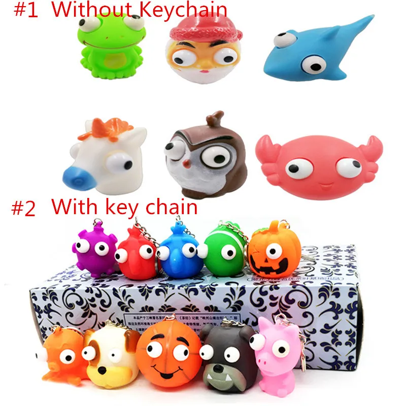 Squeezy Stress Relief Toy Animal with Pop Out Eyes for Kids, Set of 20 ·  Art Creativity