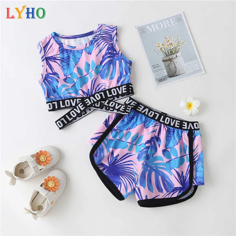 Kleinkind Mädchen Kleidung Set Sommer Nette T-Shirt Shorts Hosen 2021 Neue Baumwolle Kurzen Ärmeln Baby Mädchen Outfits Kostüm Kinder Kleidung x0902