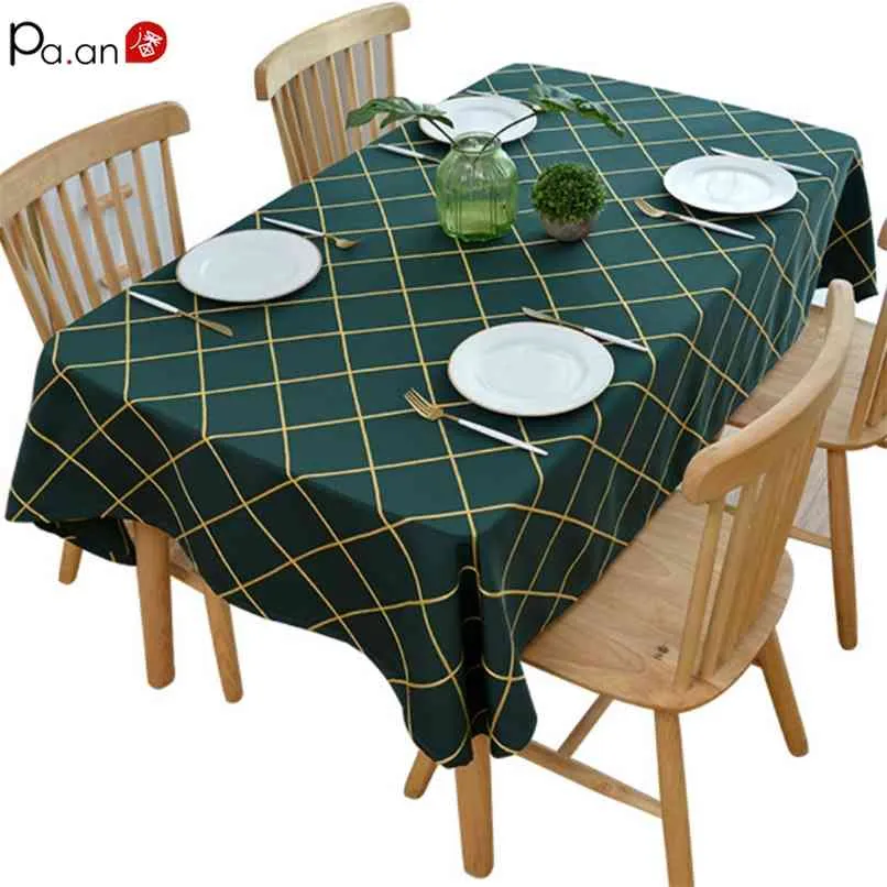 Grille N complexe broderie s Solid Table Cover Stand Festival Polyester Cotton Natural Posé Drop 210626