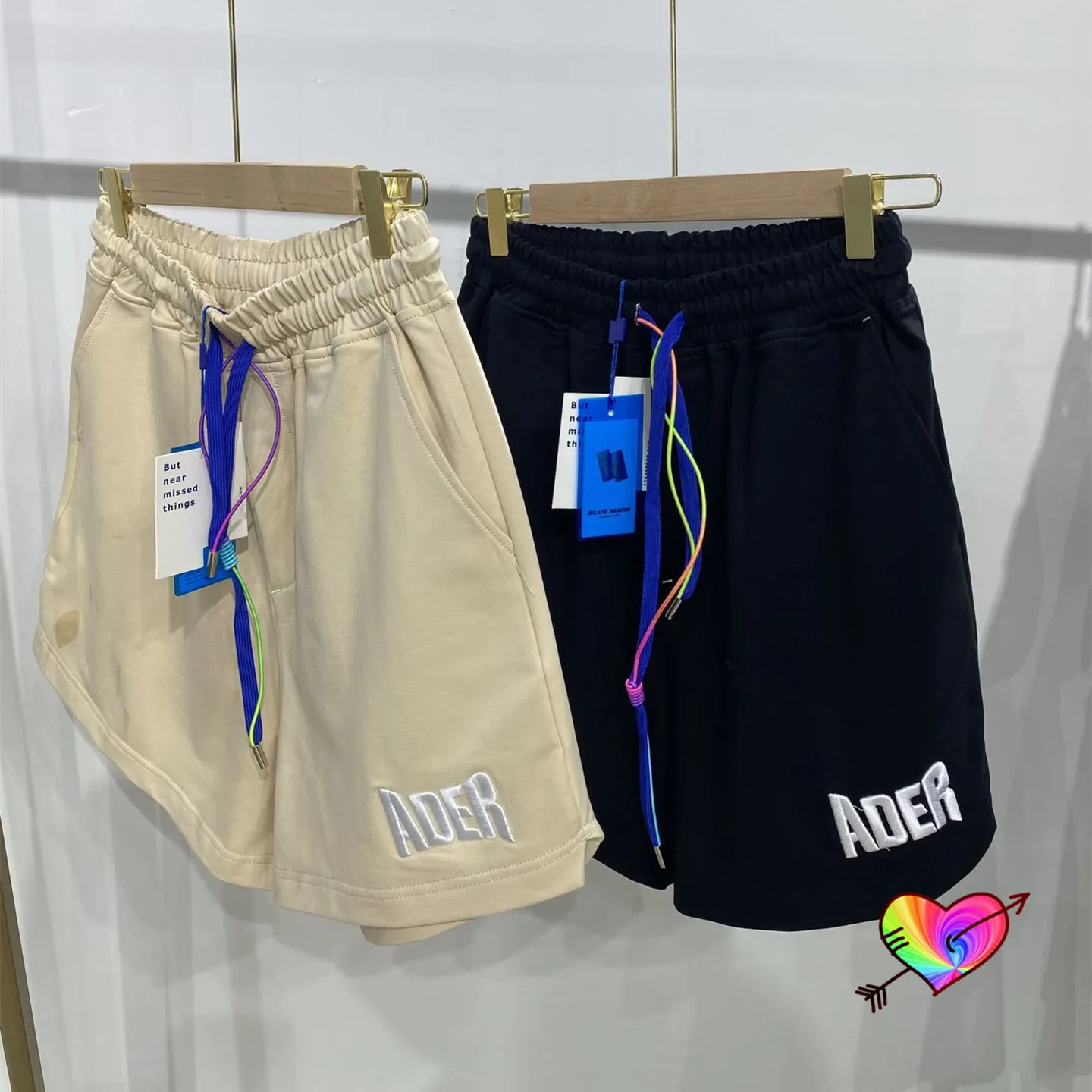 Casual Shorts Embroidered Men Women High Quality Logo Multicolor Drawstring Breechcloth