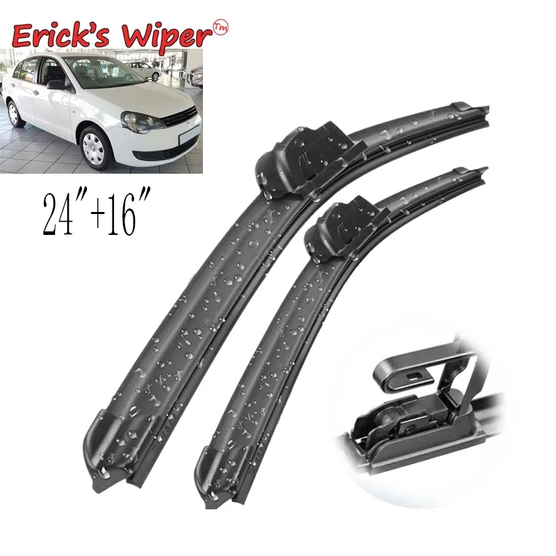 Erick'in VW Polo Sedan / Vento 2010 için Silecek Bıçakları - Cam Ön Cam Ön Camı 24 "+16"