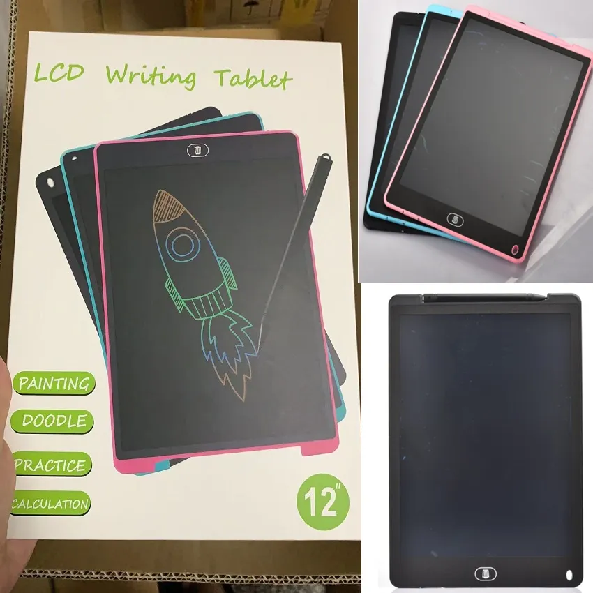 12 inch Writing Tablet Portable Smart Colorful screen LCD Notepad Drawing Graphics Pad Blackboard