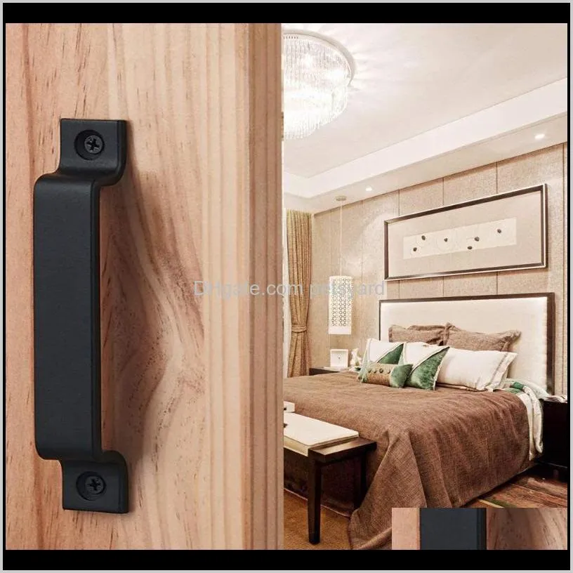 Hardware Building Supplies Home Gardenhandle Barn Door Carbon Steel Flush Pull Wood Sliding Handles & Pulls Drop Delivery 2021 Yqtdk