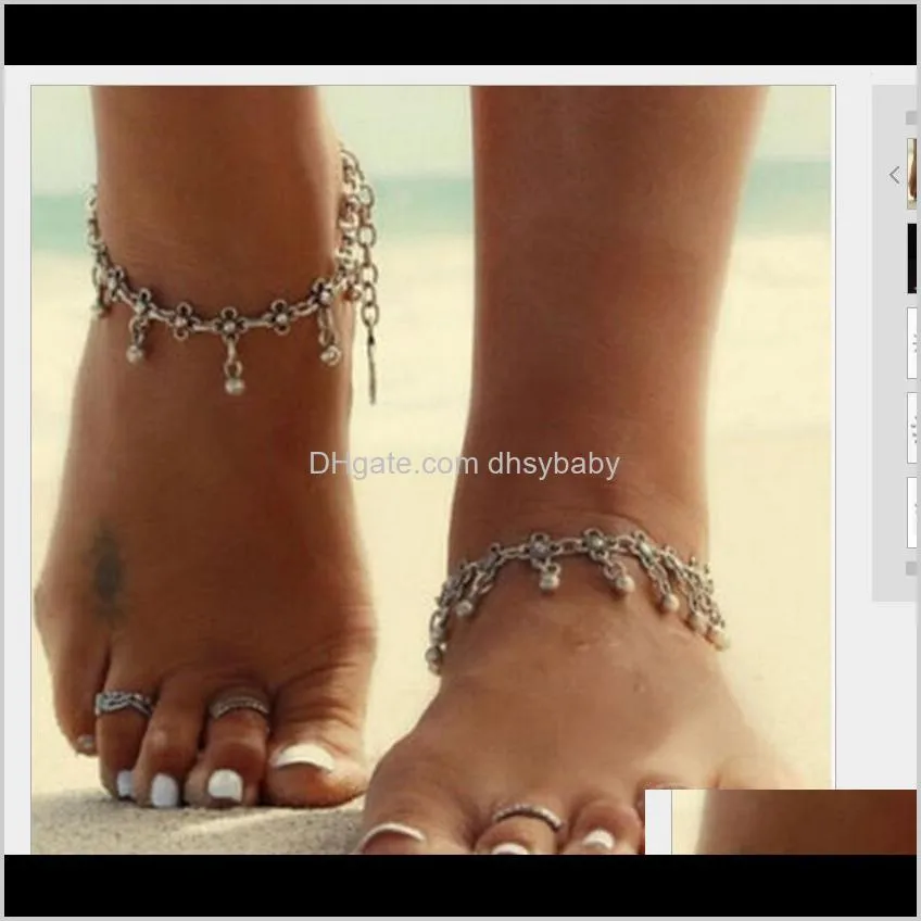 bohemian gypsy turkish tribal boho silver coin anklet ankle bracelet boho foot jewelry ps1798