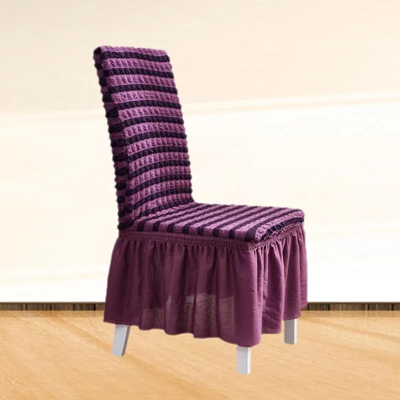 Cadeira cobre delicada plissada saia capa resistente ao desgaste leve