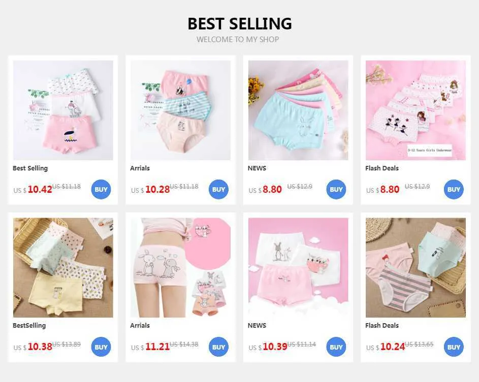 High Quality Cartoon Rabbit Boxer Cotton Kidley Panties For Girls Set Of 4  Fashionable Underwear For Kids 210622 From Cong05, $10.39
