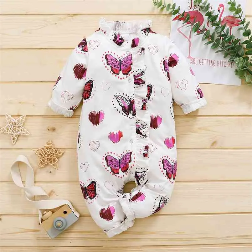 Babymeisje Sweet Butterfly Jumpsuits 210528