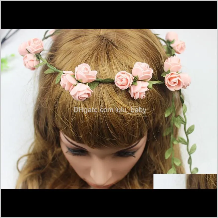 new style korean bridal headpiece crown peony blossom garland bride hair flower fashion girl hair accessories