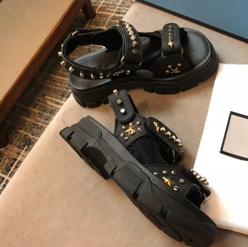 Sandaler lädernät Italien väl överdådig DX0324