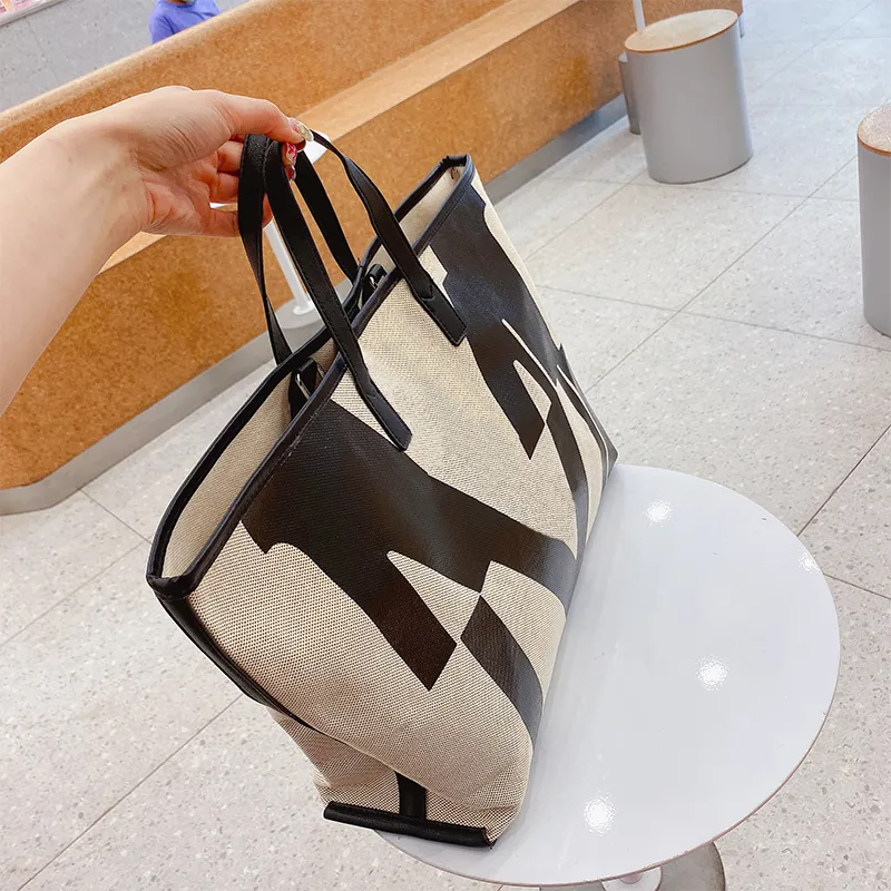 Latest Style M Letter Printing Shouder Bags Canvas Shopping Bag Designers Womens Handbags Purses Fashion Simple Use Handbag 9309#