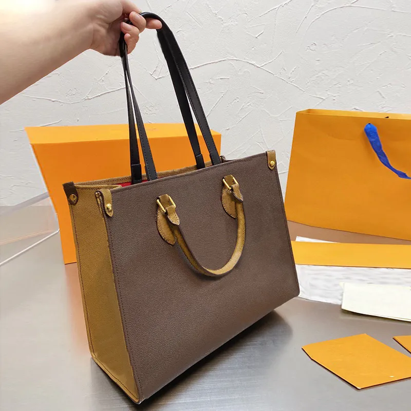 Top 1:1 Quality Designer Bags Original Tote Bag Classic Fashion Leather Large Shoulder Shopping Handbag Size 35cm 41cm Gift Box
