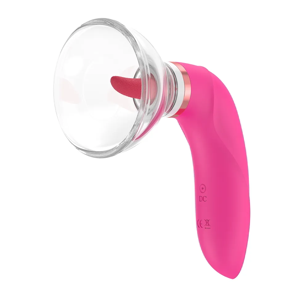 Vibrador Multi Función Tongue Lick Sucker Vibración para Mujeres Pezón Oral Clitoris Stimulation Dildos AV Wand 210618 Z2FZ