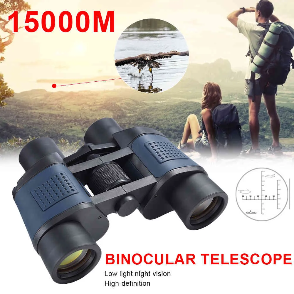 60 × 60 Krachtige Long Range 15000 M Hunting Telescope Night Vision Professionele verrekijker Wandelen Travel Sports