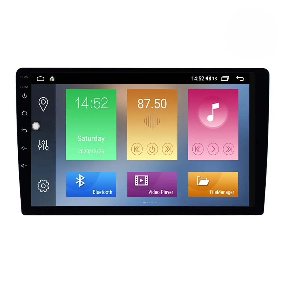 Universele Auto DVD Radio Player GPS-navigatiesysteem met telefoon WIFI-ondersteuning 1080p Video Multimedia Android 10 9 inch