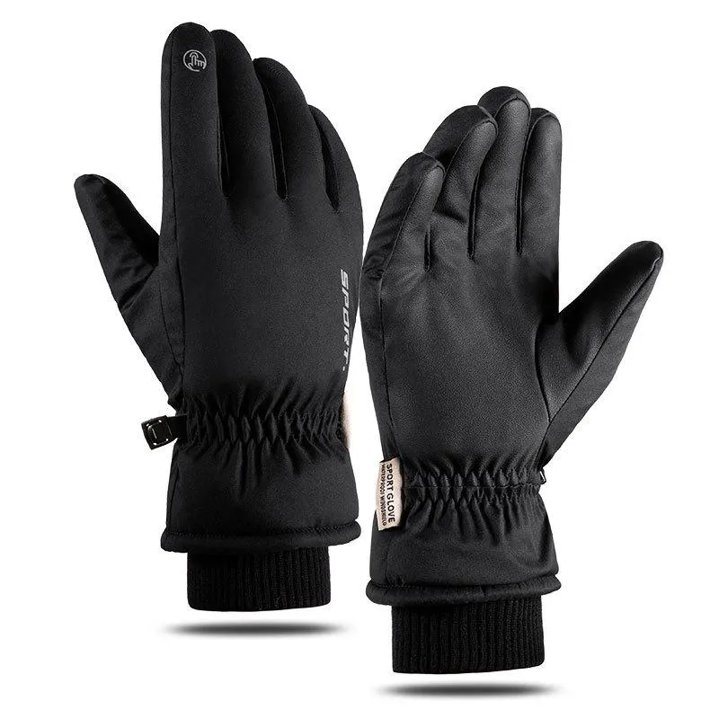 Gants de Ski hommes et femmes écran tactile hiver Plus velours cyclisme en plein air imperméable chaleur épaississement