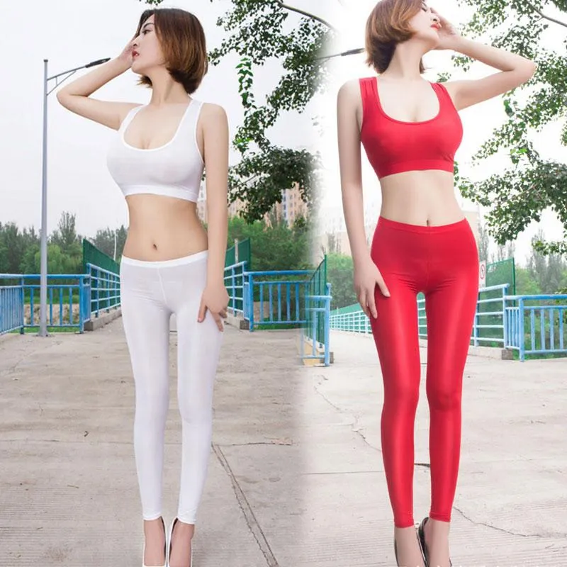 Compra Pantalones Para Mujer Capris Sexy Mujeres Seda De Hielo Seda Suave  Transparente Lápiz Color De Caramelo Ver A Través De Leggings Elásticos  Skinny Subida MÁS SI TAMAÑO Barato | Entrega Rápida