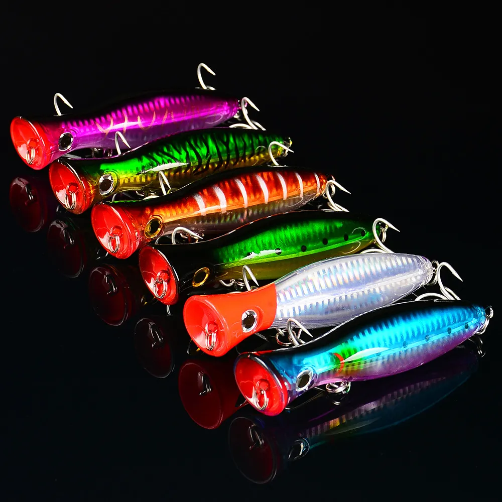 Topwater Floating Bubble Trail Popper Rainbow Trout Bait With Cupped Mouth  And 3D Eyes For Big Game Bass Fishing 13cm, 43g From Rjhandsome, $3.4