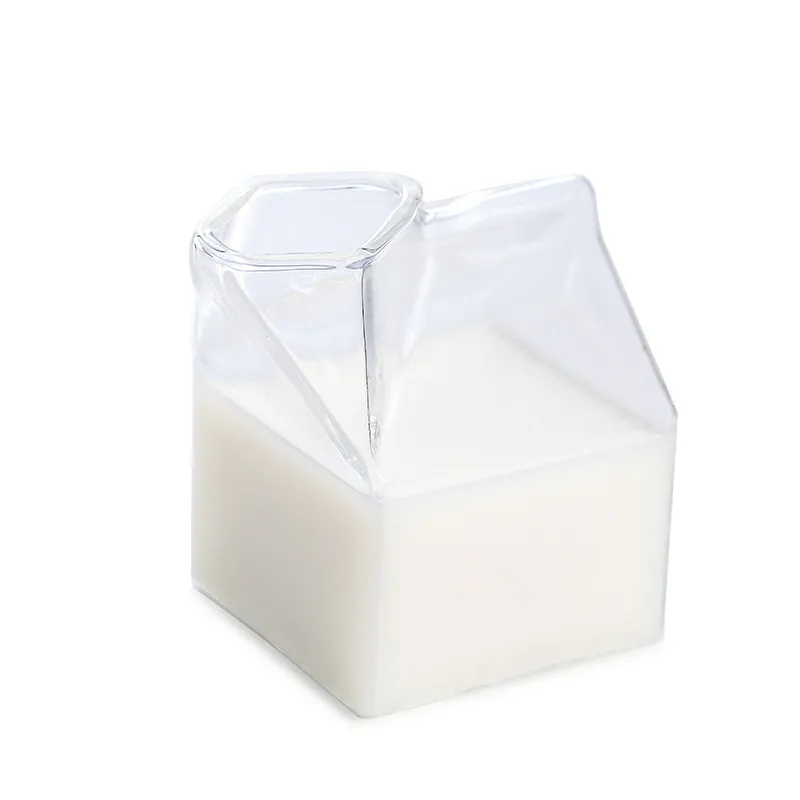 A-creative drinkware American box glass milk cup