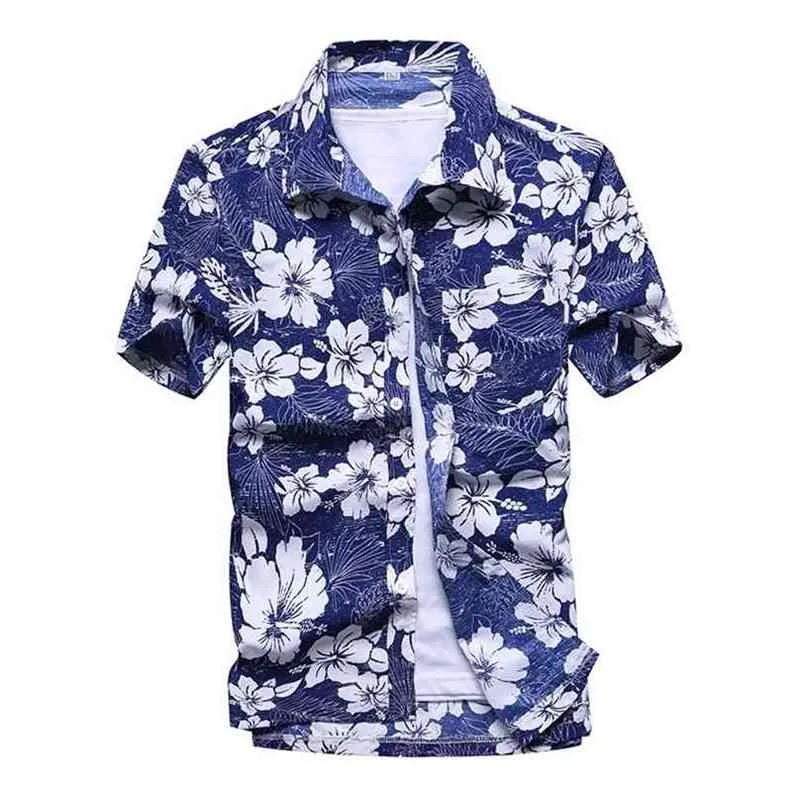 Moda Para Hombre Camisa Hawaiana Masculina Casual Colorido Impreso
