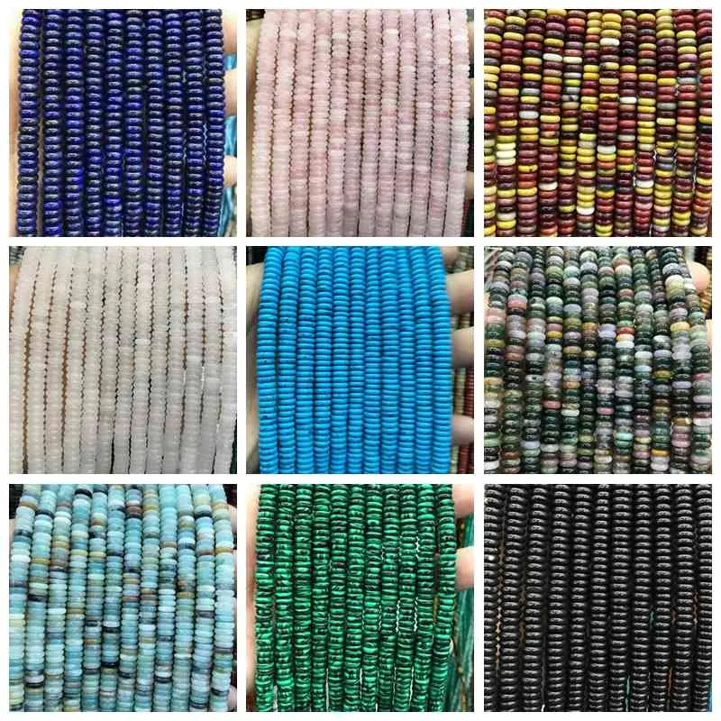 Natural Stone Loose Beads High Quality 2x6mm Spacer Shape DIY Gem Necklace Bracelet Jewelry Making Accessories wk251
