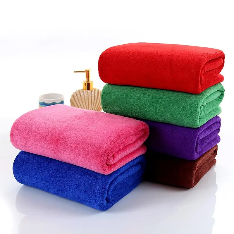 Handtuch aus Mikrofasergewebe, schnell trocknend, für Haar, Bad, 70 x 140 cm, einfarbig, kurz, Stil und Körper, Salon, Mehrzweck