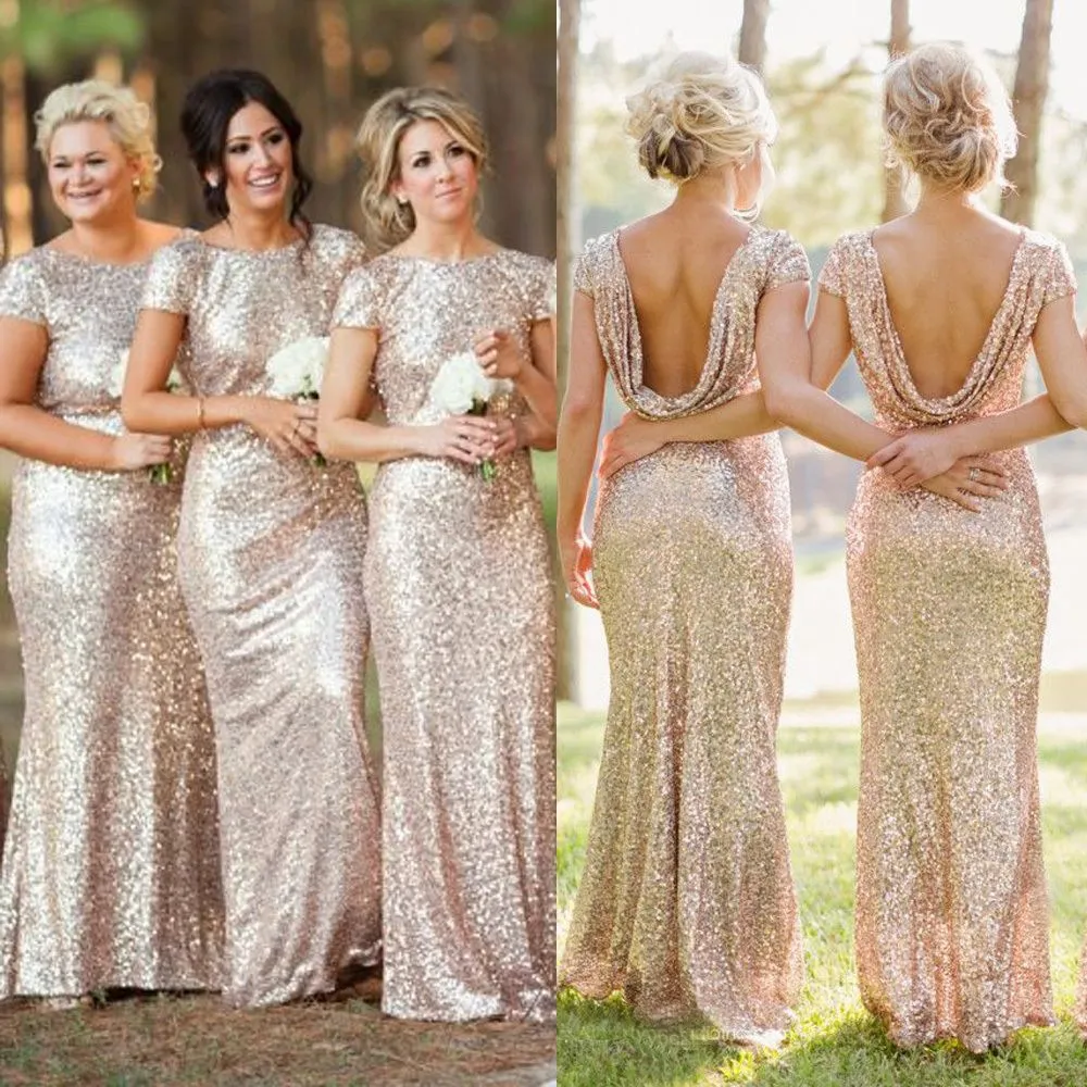 gold sequin bridesmaid dresses