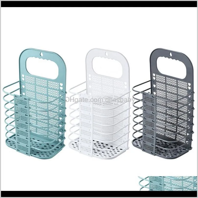 foldable dirty clothes basket wall hanging laundry basket household laundry clothes storage punching