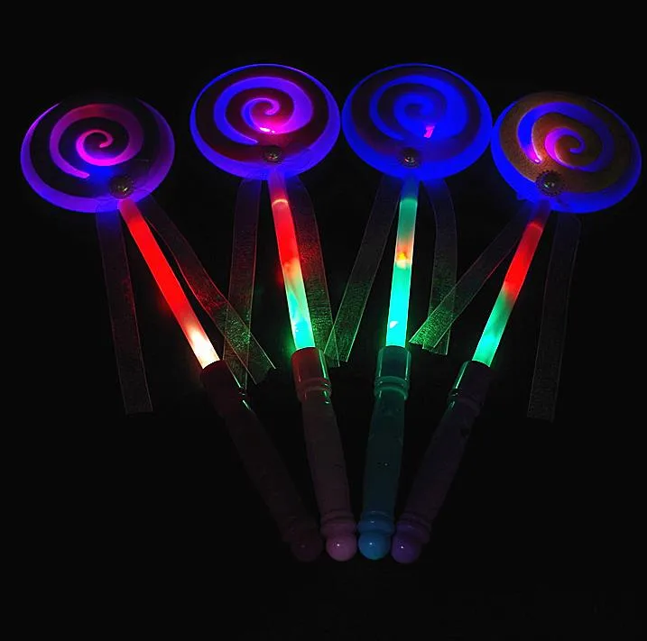 Outdoor Games Lighting up flashing Lollipop wand LED glow stick Funny Halloween Christmas Hen Club Party Fa'vors kid girl fancy dress prop
